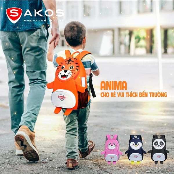 Điểm danh balo trẻ em mầm non Sakos cực dễ thương tại showroom INOSTORE Tân Bình