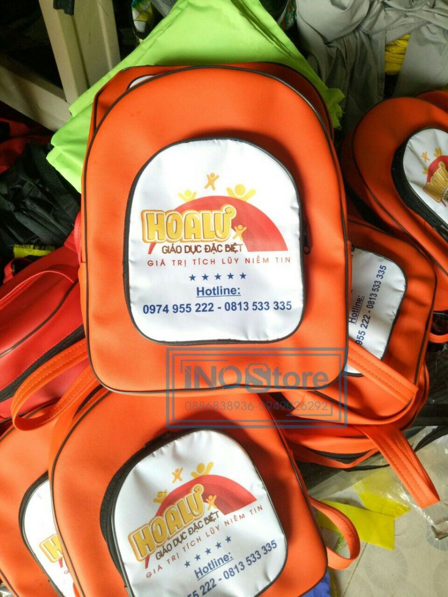 Balo mẫu giáo in logo quà tặng 1/6 thiết thực, giá tận xưởng