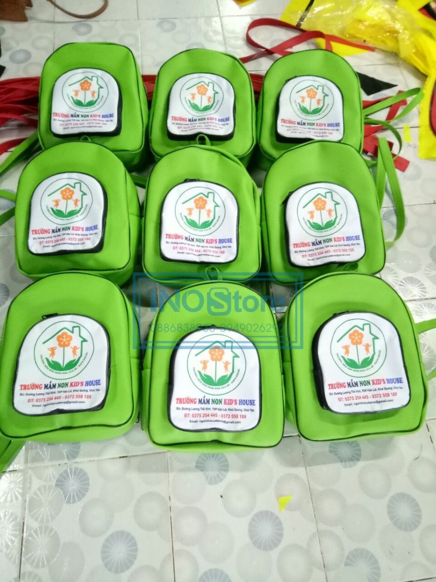 Balo mẫu giáo in logo quà tặng 1/6 thiết thực, giá tận xưởng