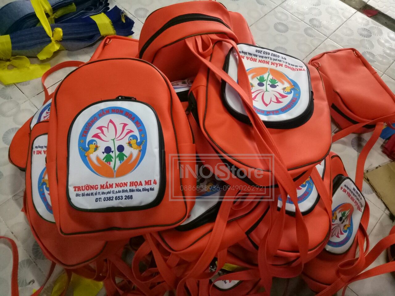 Balo mẫu giáo in logo quà tặng 1/6 thiết thực, giá tận xưởng