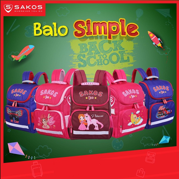 Top balo học sinh tiểu học tốt nhất chính hãng Sakos cho bé đến trường