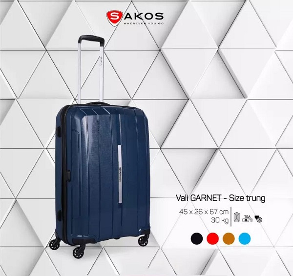 Vì sao nên chọn vali kéo Sakos nhựa, vali kéo Sakos có tốt không, mua hàng chính hãng ở đâu?