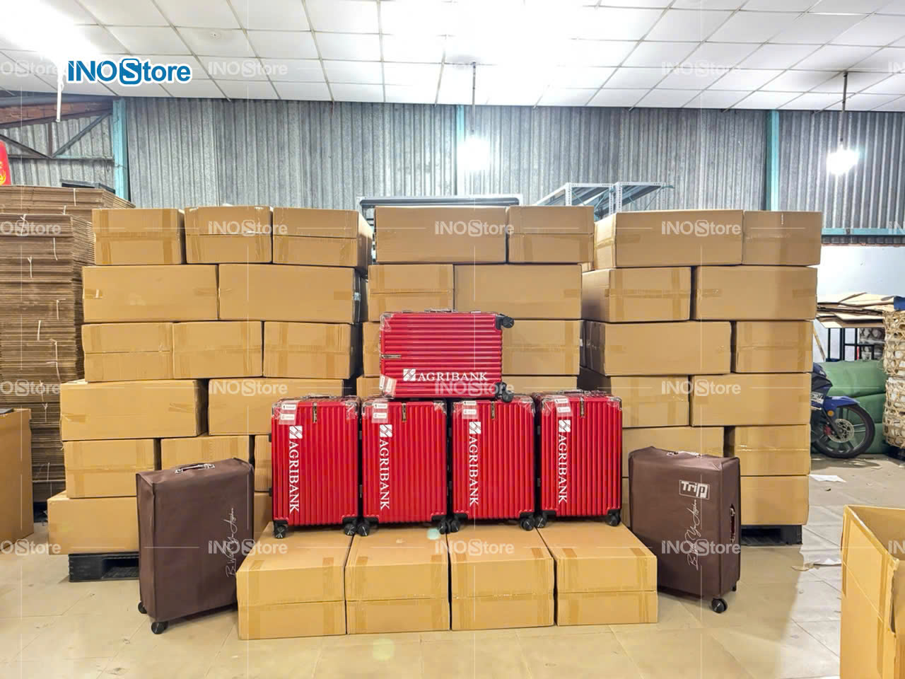 Vali kéo Inostore, cơ sở sản xuất vali in logo theo yêu cầu giá tốt 2021
